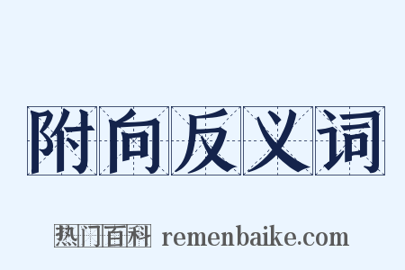 附向反义词是什么意思的图片